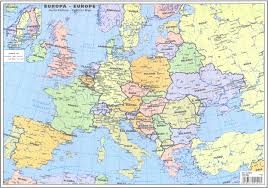 Reykjavik una din cele mai reci capitale ale europei travelica. Plansa Harta Europa A4 Fata Verso