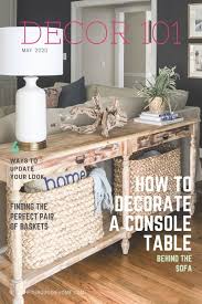 Several hairpin legs were used along the long table to give it a unique look while ensuring that it can also be used safely. How To Style A Console Table Behind A Couch 4 Ways The Turquoise Home