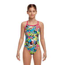 Funkita Smash Mouth Einteiliger Badeanzug mit Einzelträger für Mädchen –  SwimPath