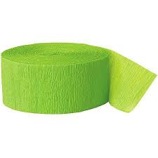 Lime Green Crepe Paper Party Streamers Roll 81ft 1ct Walmart Com Crepe Paper Streamers Party Streamers Lime Green Party