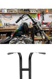 Narrow Rabbit Ears Handlebars 1 Inch Black Rabbit Ears Sportster Chopper Handlebar