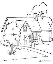 A nantucket cottage exhibits an outsize personality that enhances its tiny dimensions. House Coloring Pages