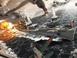 Warship Under Attack Pearl Harbor Navy Art Warship Field Wallpaper
