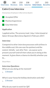 However, when it is your turn to ask questions, pick the 3 to 5 questions that seem most relevant at the time. Emirates Airlines Cabin Crew Interview Questions