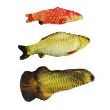 Huele 3 Pcs Golden Cat Toys Catnip Simulated Fluffy Fish Artificial Fish Toy For Cat Clear Original Pr Best Interactive Cat Toys Cat Toys Interactive Cat Toys