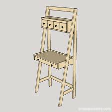 The belleze desk has a modern sleek white wooden surface with two drawers allow you store books, and documents, supplies, and beyond. Diy Ladder Desk Is A Work And Storage Space Saver