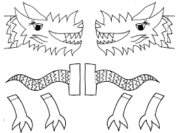 How to make a printable chinese dragon puppet? Chinese New Year Free Printable Dragon Craft Template Novocom Top