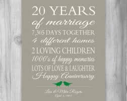 20 Year Anniversary Gift Wedding Anniversary Gift Print Gift Etsy In 2020 20 Year Anniversary Gifts Anniversary Gifts For Parents 20th Anniversary Gifts
