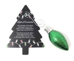 Friendship Light Lightbulb Ornament And Poem 2 75 Lightbulb Ornament Poem Printed In Christmas Gifts For Friends Christmas Ornaments Gifts Christmas Ornaments