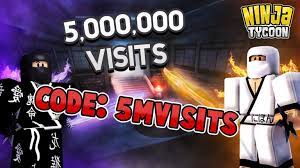 After redeeming this code you will receive a reward that is surprised for you. Valueking On Twitter 2 Player Ninja Tycoon Hit 5 000 000 Place Visits Thank You Use Code 5mvisits For 555 Cash Dragon Companion Https T Co Bgtwnsumde
