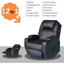 10 best vibrating gaming chairs of may 2021. Furniture Homcom Pu Leather Heated Vibrating 360 Degree Swivel Massage Recliner Chair With Remote Black Home Kitchen