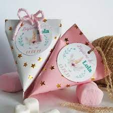 Boite A Dragees Berlingot Theme Licorne Arborescence Boite Dragees Calendrier De L Avent Diy Dragees