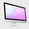 Mockup apple imac on white. 1