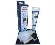 A wide number of pond liner repair kits and patches require you to drain the water before repairing the hole, but you can also purchase pond patch kits that can be used underwater. Premium Rubber Pond Liner Repair Kit