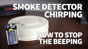 Smoke detectors are intended to make a chirping noise once the battery needs changing. Smoke Detector Chirping How To Stop The Beeping And Change Battery In A Hard Wired Smoke Detector Youtube