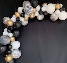 Black And Gold Party Ideas Pinterest Black And Gold Party Theme Ideas On Pinterest In 2020 Black And Gold Balloons Gold Balloons Marble Balloons