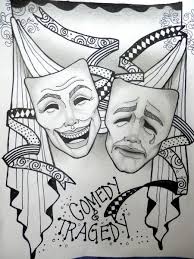 Exotica Comedy And Tragedy Art Mask Drawing