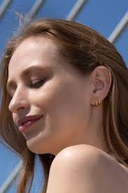 Mens Sterling Silver Huggie Hoop Earrings, Gold Thick Hoop Earrings for  Men, Chunky Small Hoop Earrings, Tiny Cartilage Helix Hoop Earrings