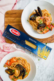 Barilla Collezione Bucatini Seafood Pasta Pasta Ragazza Seafood Pasta Bucatini Seafood