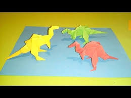 Origami Dinosaur Allosaurus Easy Youtube Origami How To Make Origami Dinosaur