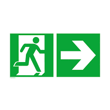 A serious situation or occurrence that. Emergency Exit Right With Directional Arrow Right Vkf Renzel