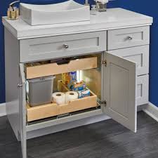 Today, we are organizing under the bathroom sink. For Bathroom Vanity U Shape Under Sink Pullout Organizer With Blumotion Soft Close Slides By Rev A Shelf Kitchensource Com