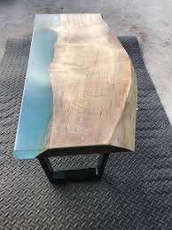 Sassafras Resin Table Resin Table Live Edge Coffee Table Table
