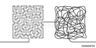 continuous line drawing a chaos and order concept chaos theory metaphor minimalist single line vector in 2021 continuous line drawing line drawing single line drawing