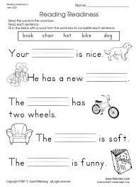 Snapshot Image Of Reading Readiness Worksheet 2 1st Grade Reading Worksheets Reading Worksheets Kindergarten Reading Worksheets