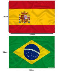 Bandeira do brasil e espanha. Bandeira Da Espanha Do Brasil Grandes Fortes E Baratas Mercado Livre