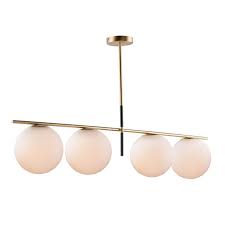 Scandinavian Mod Globe Linear Chandelier Glass Globe Pendant Glass Globe Pendant Light Linear Chandelier