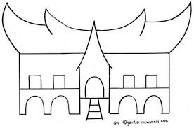 Menggambar dan mewarnai rumah adat rumah gadang cara menggambar dan mewarnai menggambar dan mewarnai. Sketsa Rumah Adat Gadang