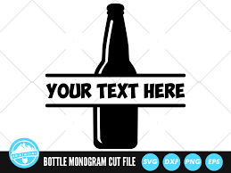 Download Beer Bottle Split Name Frame Svg Files Bottle Monogram Cut Files By Ld Digital Thehungryjpeg Com