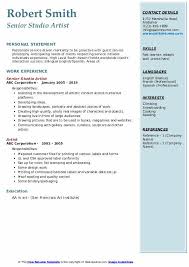 artist resume samples qwikresume