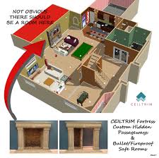 Ceiltrim Fortress Safe Rooms With Hidden Passageways For An Entrance Safe Room Safe House Design Hidden Panic Rooms