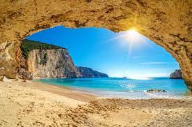 Calatorie Cu Masina Spre Insula Lefkada Grecia Fotografie Din Natura