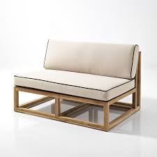 Divanetto 2 posti, qualità e comodità. Divano Design Componibile Teak Per Esterno Elemento A Due Posti