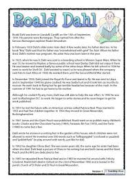 Roald Dahl Biography With Comprehension Questions Roald Dahl Biography Reading Comprehension Ks2 Reading Comprehension Worksheets