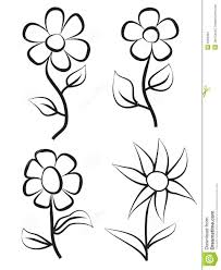 Hand Draw Flowers Stock Image Image 8184381 Flower Drawing Simple Flower Drawing Hand Drawn Flowers