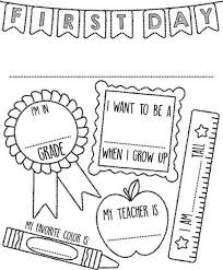 First Day Of School Sign Coloring Page Crayola Com School Coloring Pages Kindergarten First Day School Signs