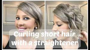 Curl short hair with a wand. Curling Short Hair With A Straightener Youtube