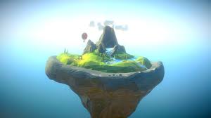 Low Poly Floating Landscape By Lettier 3d Model 3d Landscape Indie Game Art Landscape Model