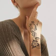 The back of hands are the most common areas to be inked, whether it's for men or women. Buy 20 Sheets Henna Stencils Glitter Tattoo Kit 191pcs Arabian Temporary Tattoo Stencils Tattoo Stickers For Face Body Paint Online In Vietnam B08n49pmts
