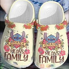 Disney Stitch Ohana Mean Family Clogs Shoes Gift For - Jolly Family Gifts