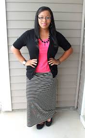 Black And White Striped Skirt Outfit Ideas Pink And Floral And Stripes My Sunday Style Striped Maxi Skirt Outfit Maxi Skirt Outfits Striped Maxi Skirts