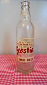 Vintage Frostie Root Beer Bottle Santa Glass 1960s 1950s Root Beer Bottle Root Beer Bottle