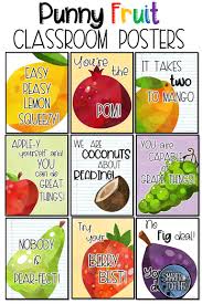 Funny Fruit Classroom Decor Posters Classroom Decor Classroom Classroom Decorations