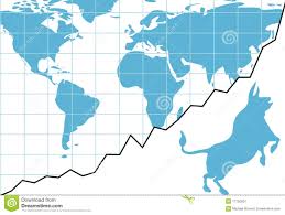 Global Bull Market Chart Stocks World Growth Graph Stock