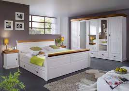 240 x 219 x 60 cm. Schlafzimmer Set Napoli 5 Turiger Kleiderschrank Bett 180x200 U 2 Nachtkonsolen Pinie Nordica Weiss Casamia Wohnen