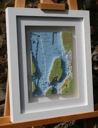 Hand Cut 3d Nautical Relief Model Of Largs On The Firth Of